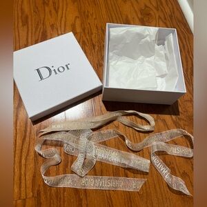 Dior Gold and White Ribbon Set